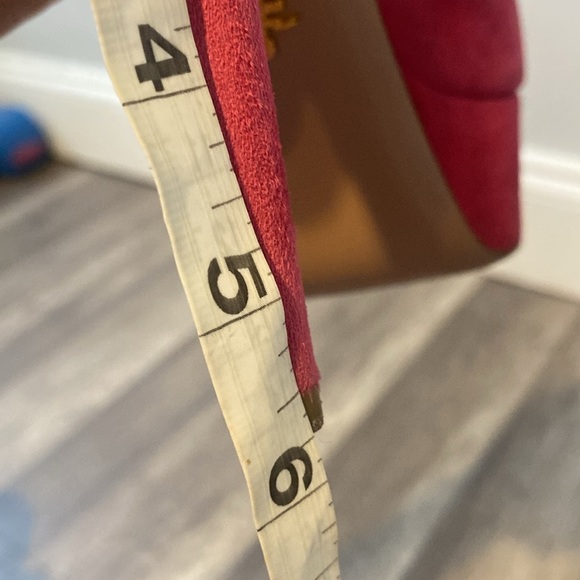 Prada peonia suede sling back peep toe high heels. - Picture 8 of 8